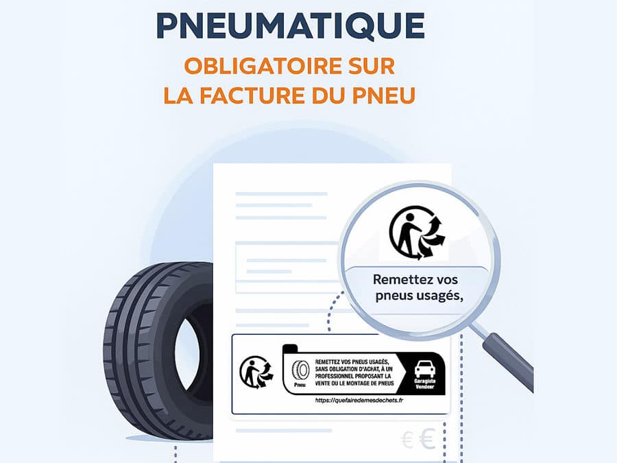 L’Info-Tri devient obligatoire sur la facture d’achat de vos pneus